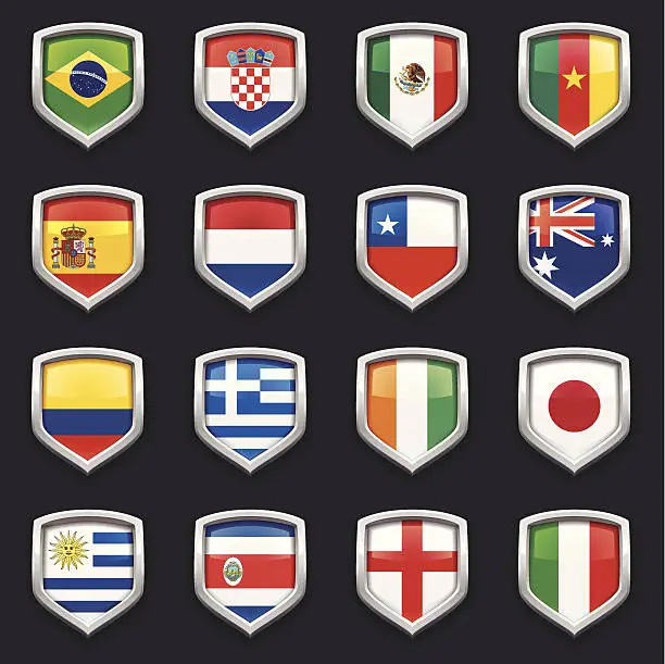 Vector illustration of Worldcup 2014 Groups A B C & D