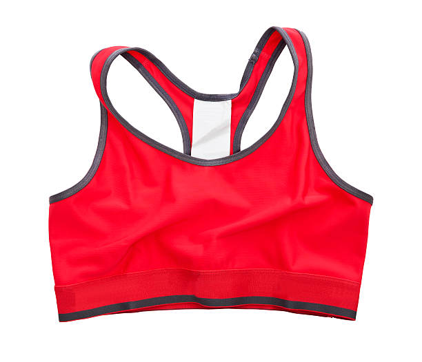 Red Sports Bra isolated stock photo