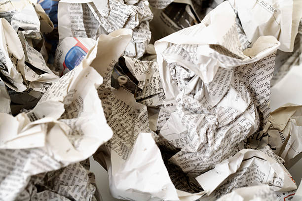 istock Crumpled newsprint, paper 465762400