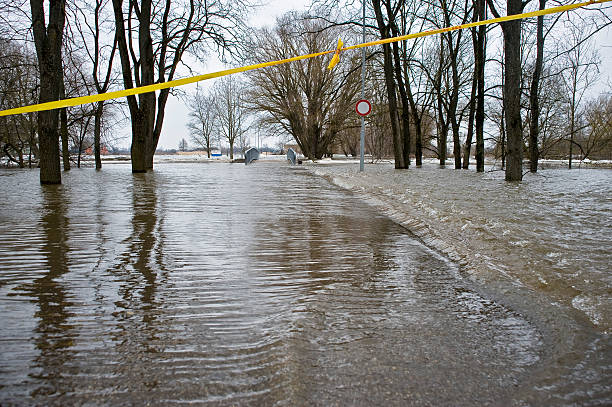 istock Flood of the river in the spring. 465763230