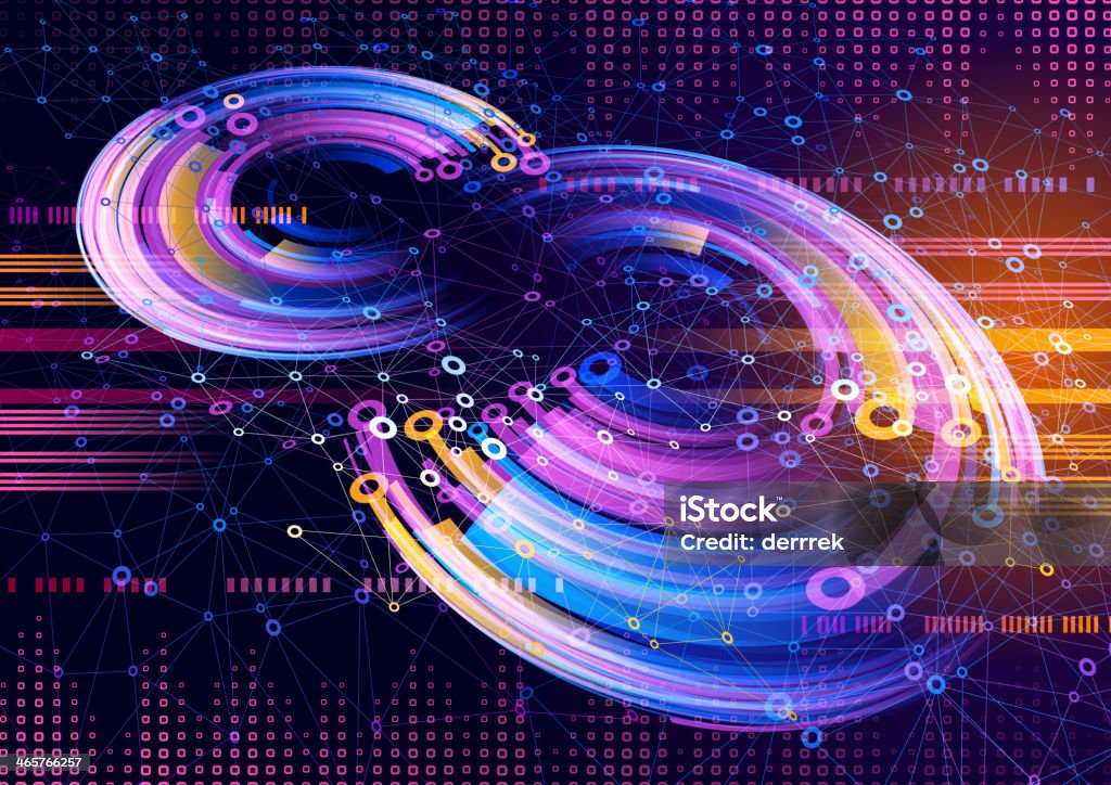 Abstract Digital Communication Abstract Communication Technology Stock Illustration - Download Image ...