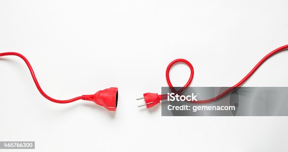 istock Red Power Cable 465766300