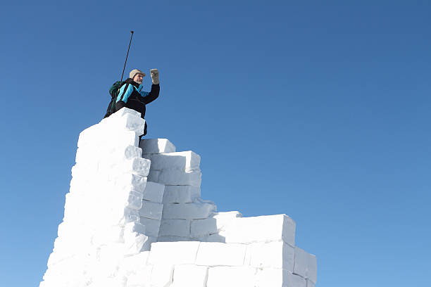 istock The man on snow fortress 465766828