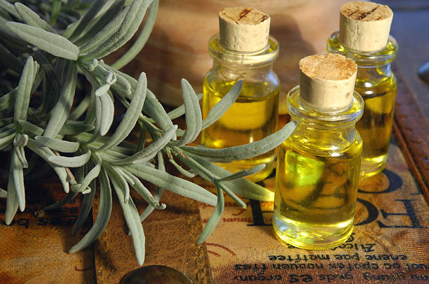 massage oils stock photo
