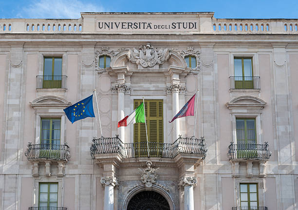 University of Catania - main building stock photo
