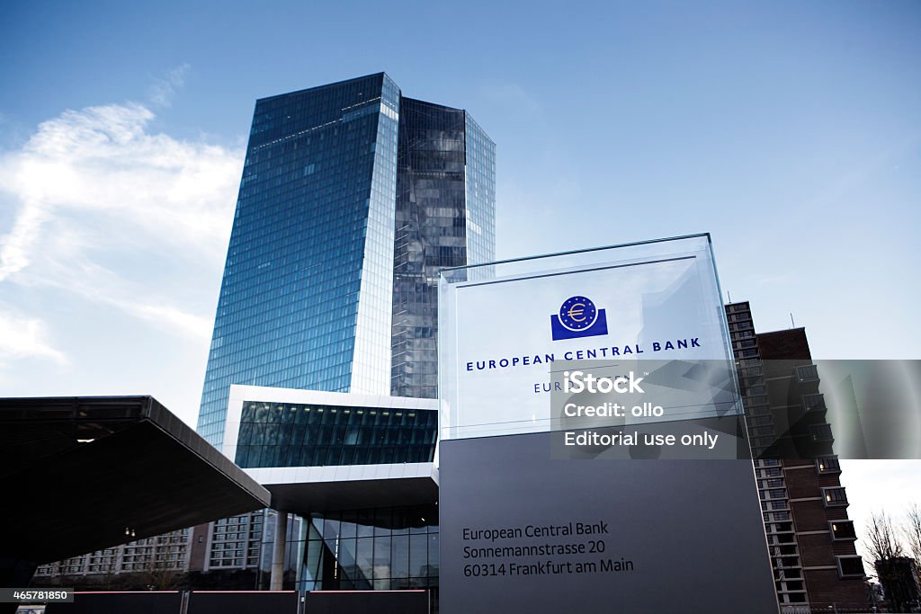 BCE, el Banco Central Europeo de Frankfurt, Alemania - Foto de stock de Die Europäische Zentralbank libre de derechos