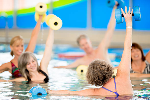 istock Seniors Water Aerobics Instructor 465784322