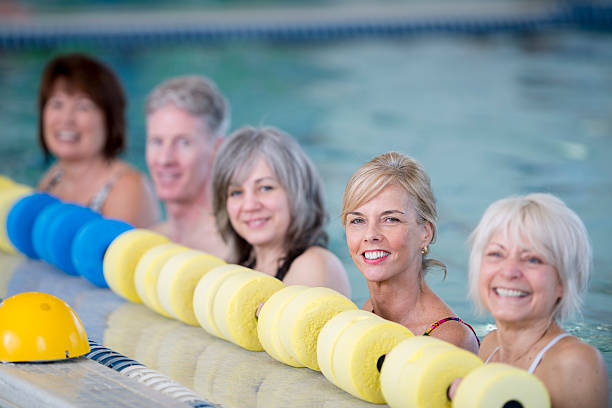 istock Seniors Water Aerobics Group 465784374