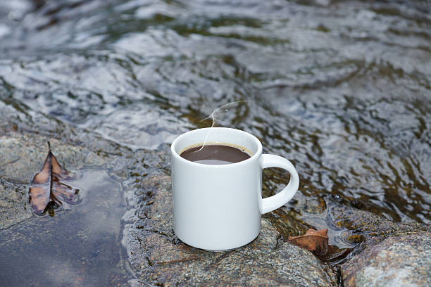 istock Refreshments and coffee on the rocks at the falls. 465784992