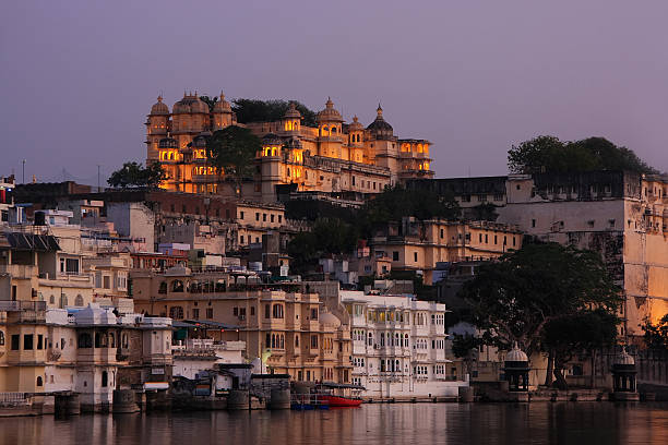 istock City Palace complex at night, Udaipur, Rajasthan, India 465786793