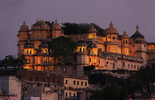 istock City Palace complex at night, Udaipur, Rajasthan, India 465786963