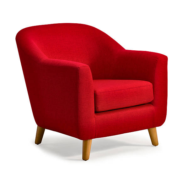 istock Tub Chair Red on White Background 465787692