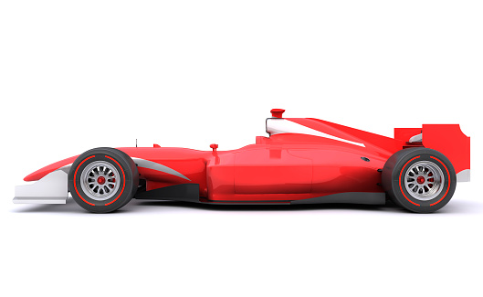 Formula race red car. 