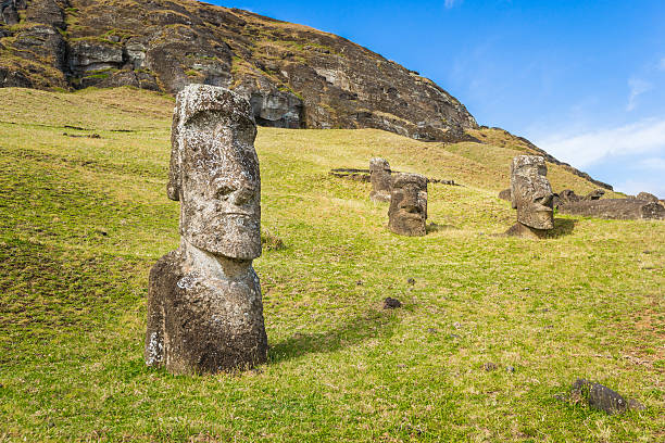 istock Moai on Rano Raraku Slope, Easter Island, Chile 465789099