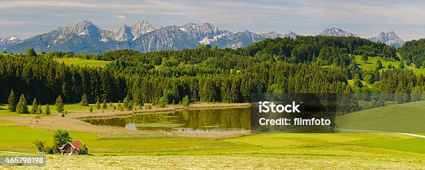 Panorama Landscape In Bavaria Stock Photo - Download Image Now - 2015, Backgrounds, Bavaria