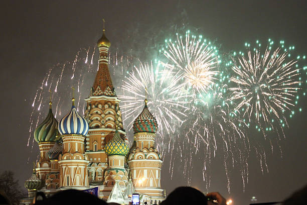 istock Fireworks over the Moscow Kremlin on New Year 2015 465798236