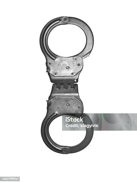 Foto de Preto Handcuff e mais fotos de stock de Aberto - Aberto, Algema, Aprisionar