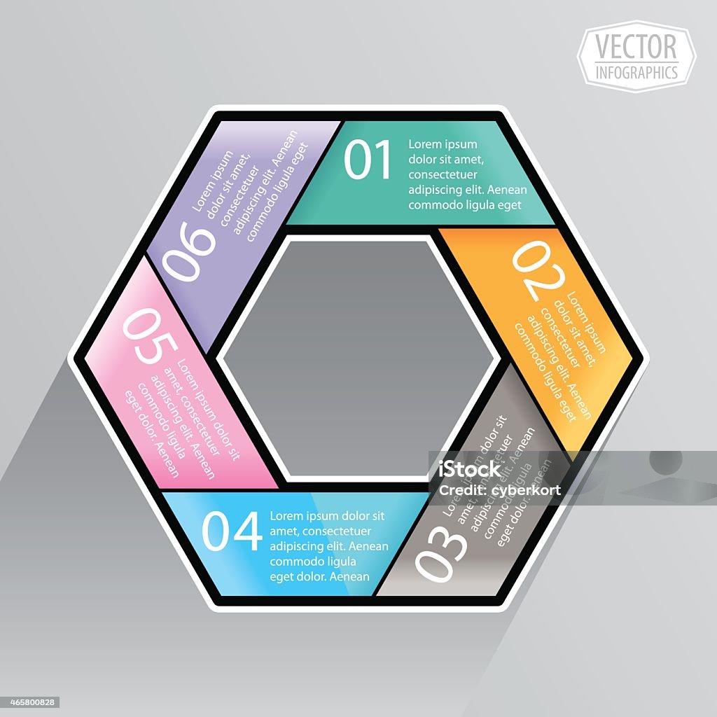 6 Phase Process Graphics Process Cycle Business Template With Six Phases Stock Illustration ...
