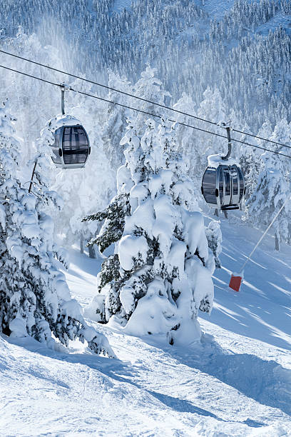 istock Cable-car in a ski resort 465807167