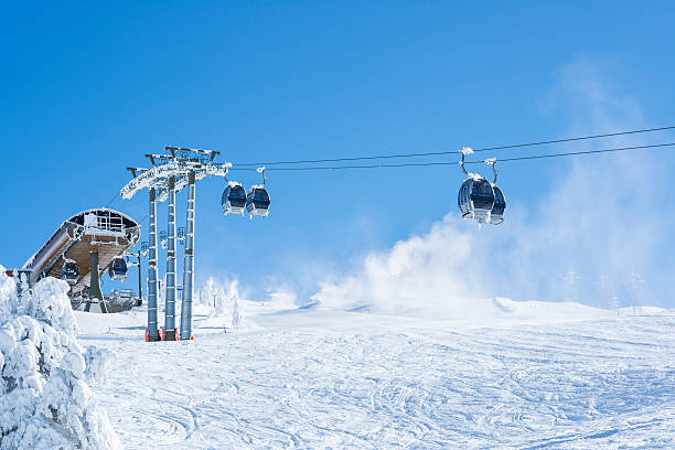 istock Cable-car in a ski resort 465807177