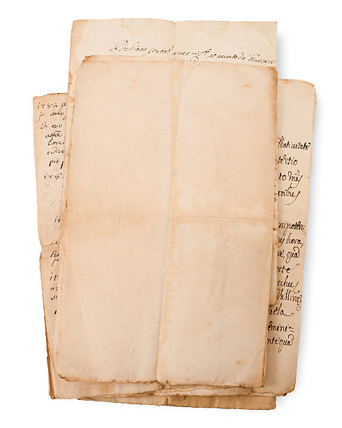 文字スタック - vellum document retro revival manuscript ストックフォトと画像