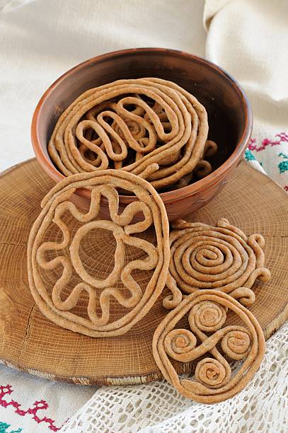 istock Teterki, Russian rye cookies for spring equinox selebration 465812758