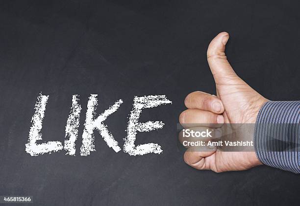 Hand Gesturing Like Stock Photo - Download Image Now - 2015, Adulation, Adult