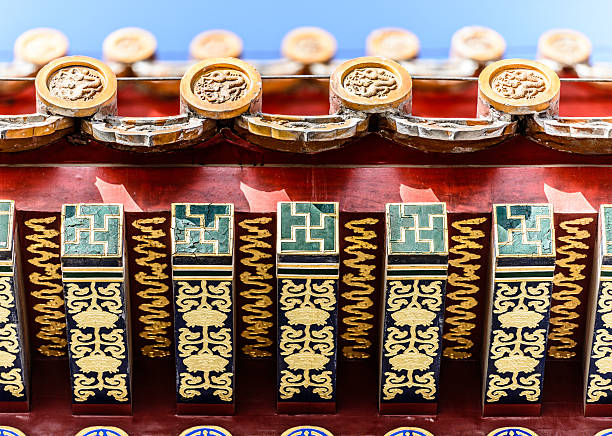 Partial of Chinese roof at The Forbidden City, Beijing, China