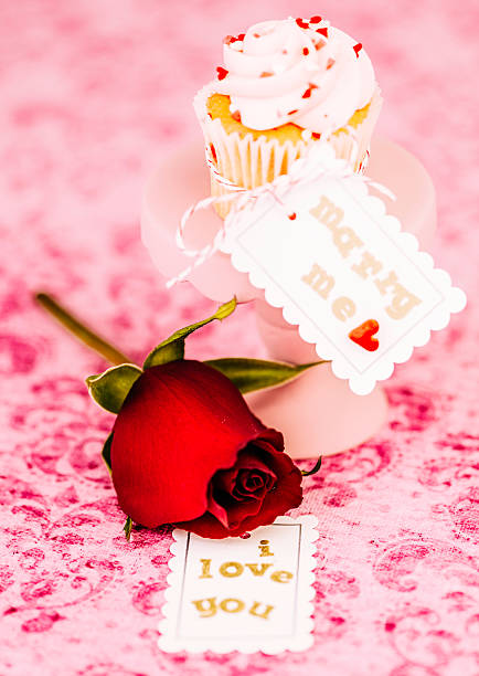 istock Wedding Cupcake with Marry Me Sign 465818101