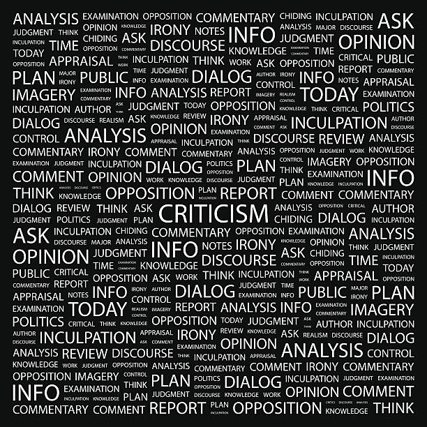 CRITICISM. CRITICISM. Word cloud concept illustration. Wordcloud collage. elucidation stock illustrations