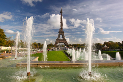 The Eiffel Tower in Paris during beautiful day, France