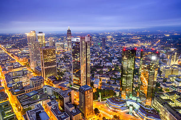 istock Frankfurt, Germany Financial District Skyline 465825572