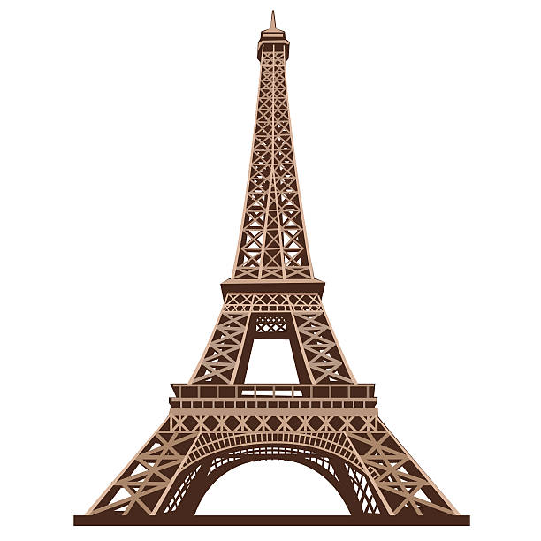 The Eiffel Tower shot from below against a white background eifel tower eiffel tower paris illustrations stock illustrations