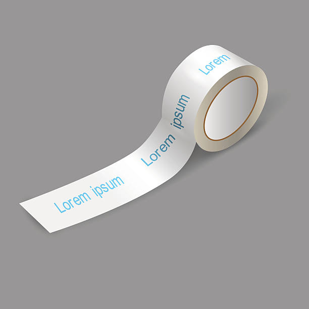istock Roll of adhesive tape isolated on grey background 465832750