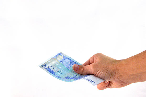 istock Hand with money with white background 465834137