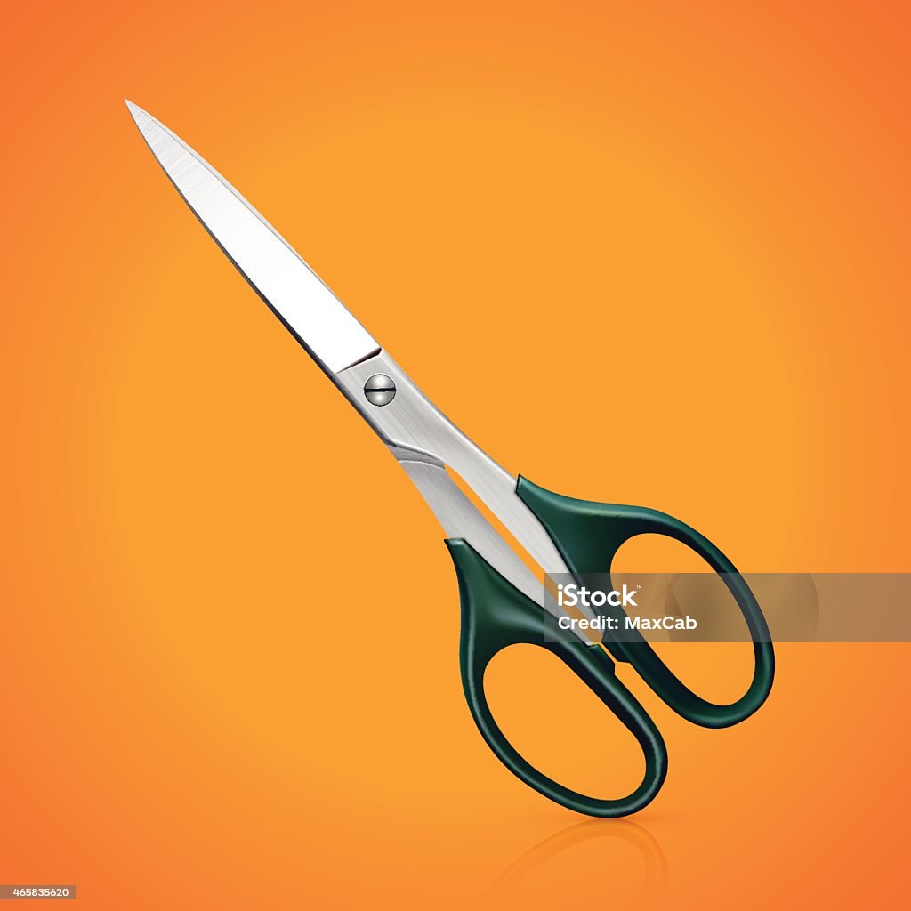 Scissors for patchwork on orange background Scissors for patchwork on orange background, vector illustration 2015 stock vector