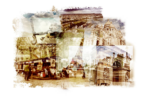 istock multiple exposures of different landmarks in Paris, France 465836730
