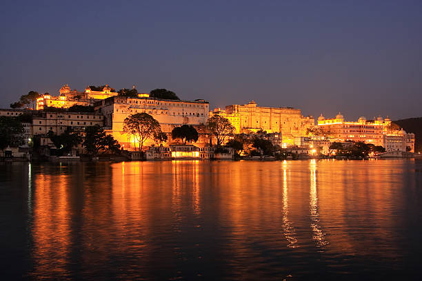 istock City Palace complex at night, Udaipur, Rajasthan, India 465838053