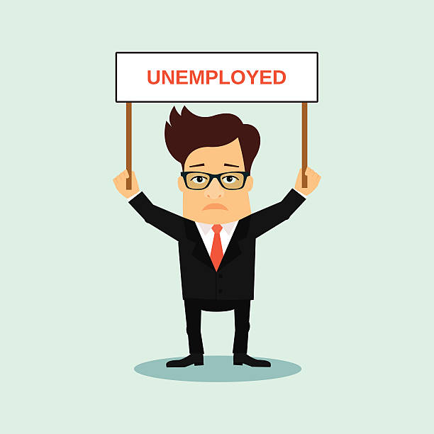 istock Unemployed business men holding boardr with sign 465838206