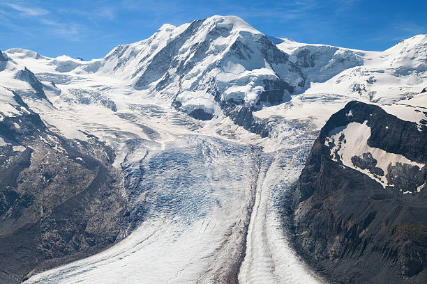 glaciar grenz lyskamm e - liskamm imagens e fotografias de stock