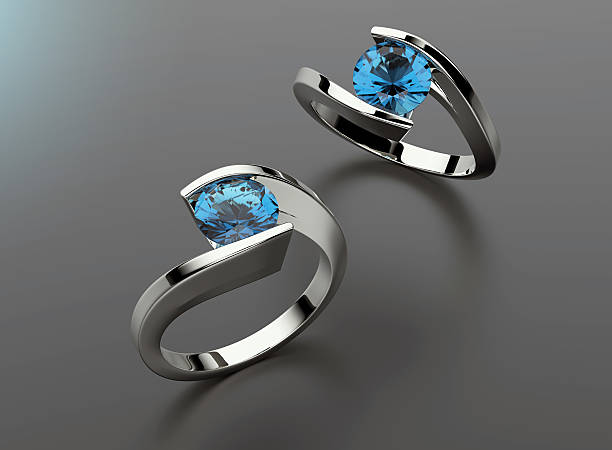 Ring with Diamond. Jewelry background
