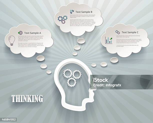 Thinking Inforgraphic Thinking Options Infographic Background Stock Illustration - Download ...