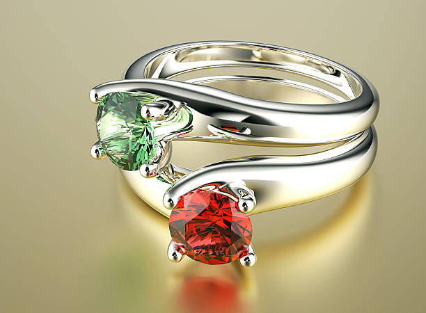istock Ring with Diamond. Jewelry background 465842354