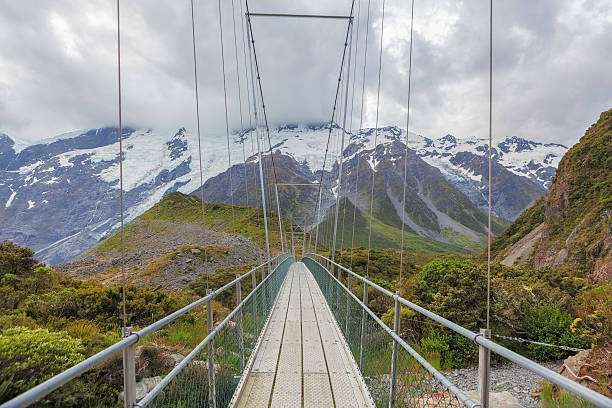 istock Suspension Bridge over Hooker River, Mount Cook National Park, N 465842966