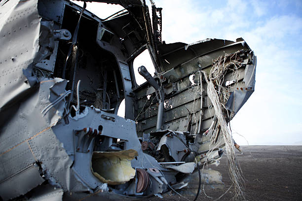 istock Airplane Cockpit with Wires - Solheimasandur Iceland Plane Crash 465843335
