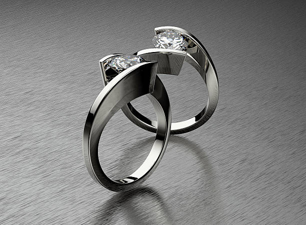 Ring with Diamond. Jewelry background