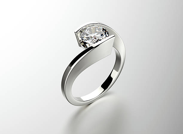 istock Ring with Diamond. Jewelry background 465845652