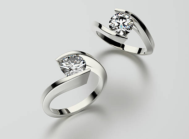 istock Ring with Diamond. Jewelry background 465845660