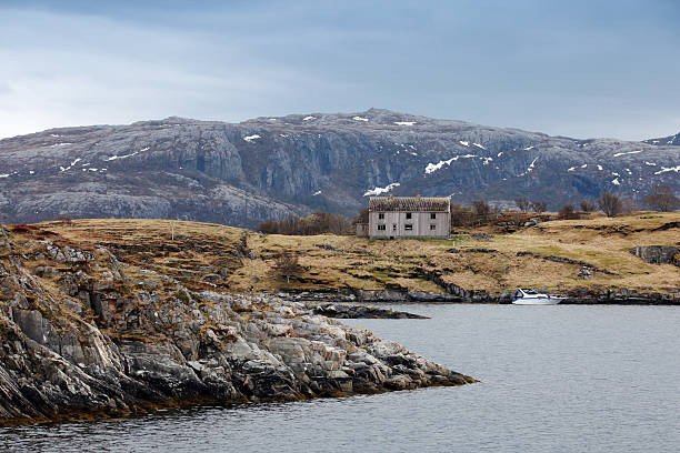 istock Old abandoned gray wooden house in Norway 465846028