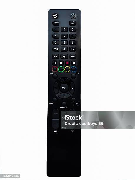 Black Remote Control Isolated On White Background Stock Photo black-remote-control-isolated-on-white-background-stock-photo
